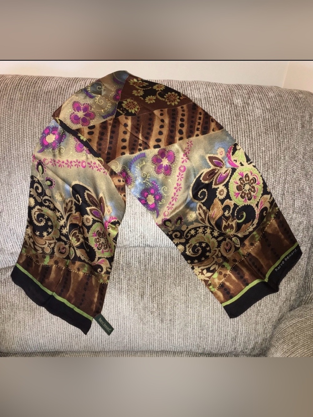 Harve’ Benard in Browns Scarf in silk